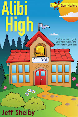 Theme with big school building